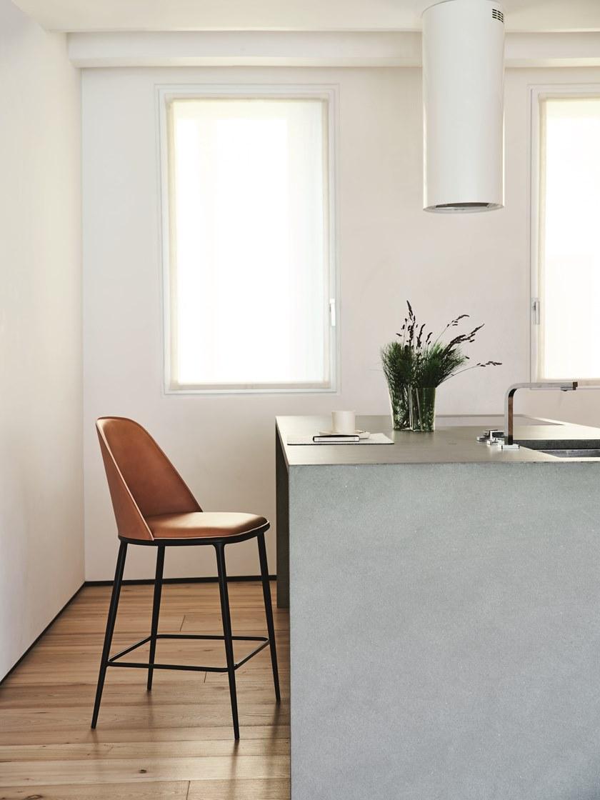 Midj Кожаный кухонный стул со спинкой Lea sun-id-1363623 - Вид №1