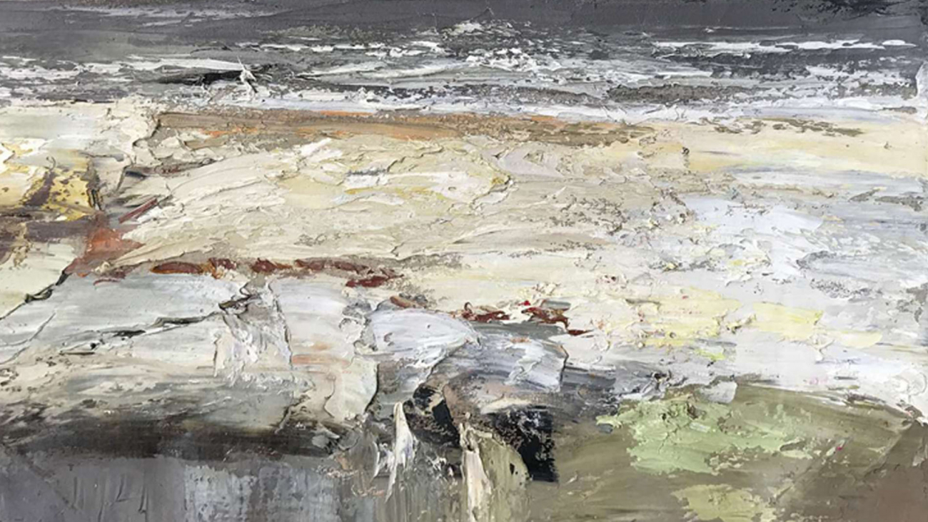 Картина на холсте 100х100 см "Поле" EVENHOME КАРТИНЫ МАСЛОМ 129948 Голубой;серый;разноцветный  - Вид №1