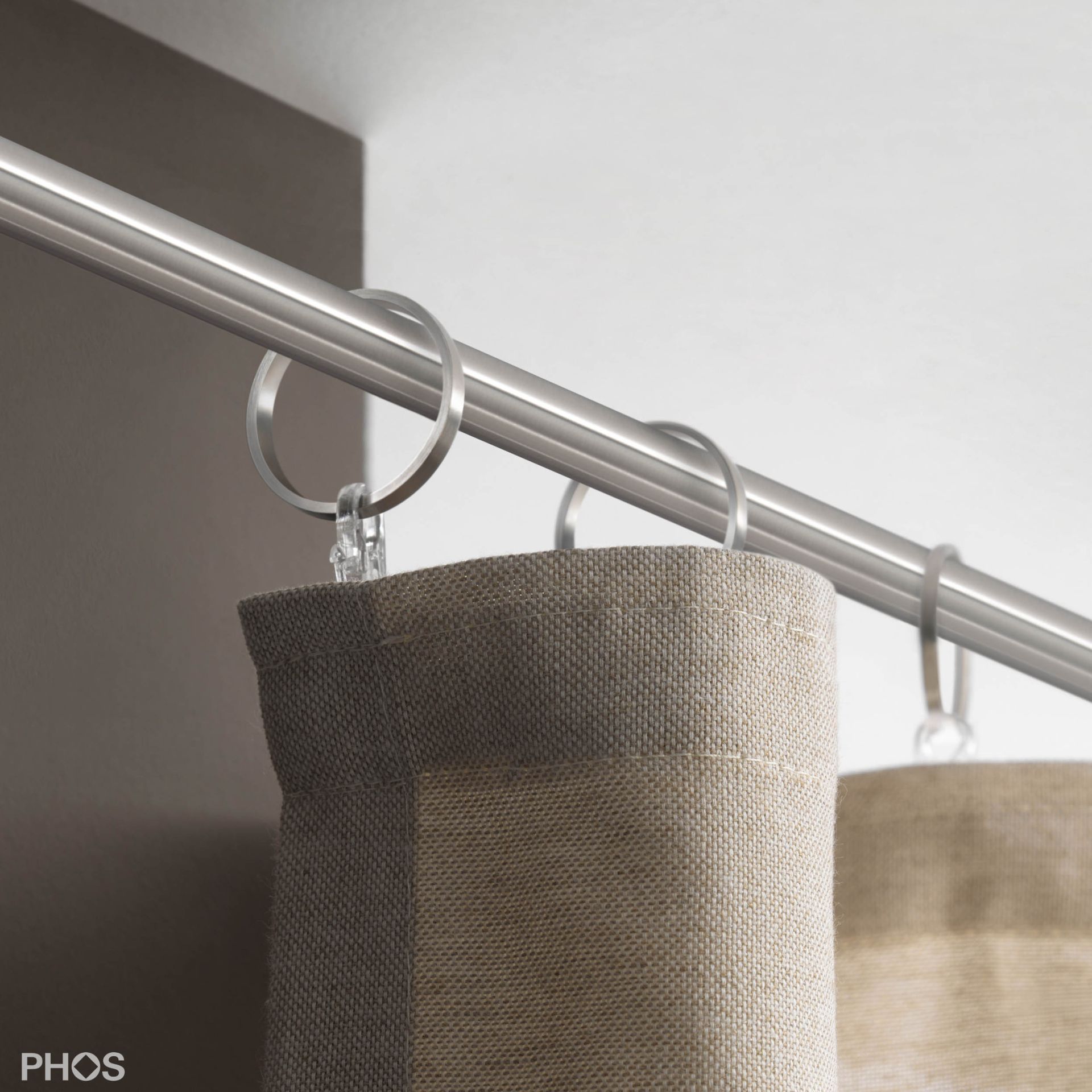 RG30-2 Кольцо для штор с крючком для плиссировки, ширина 2 мм PHOS 