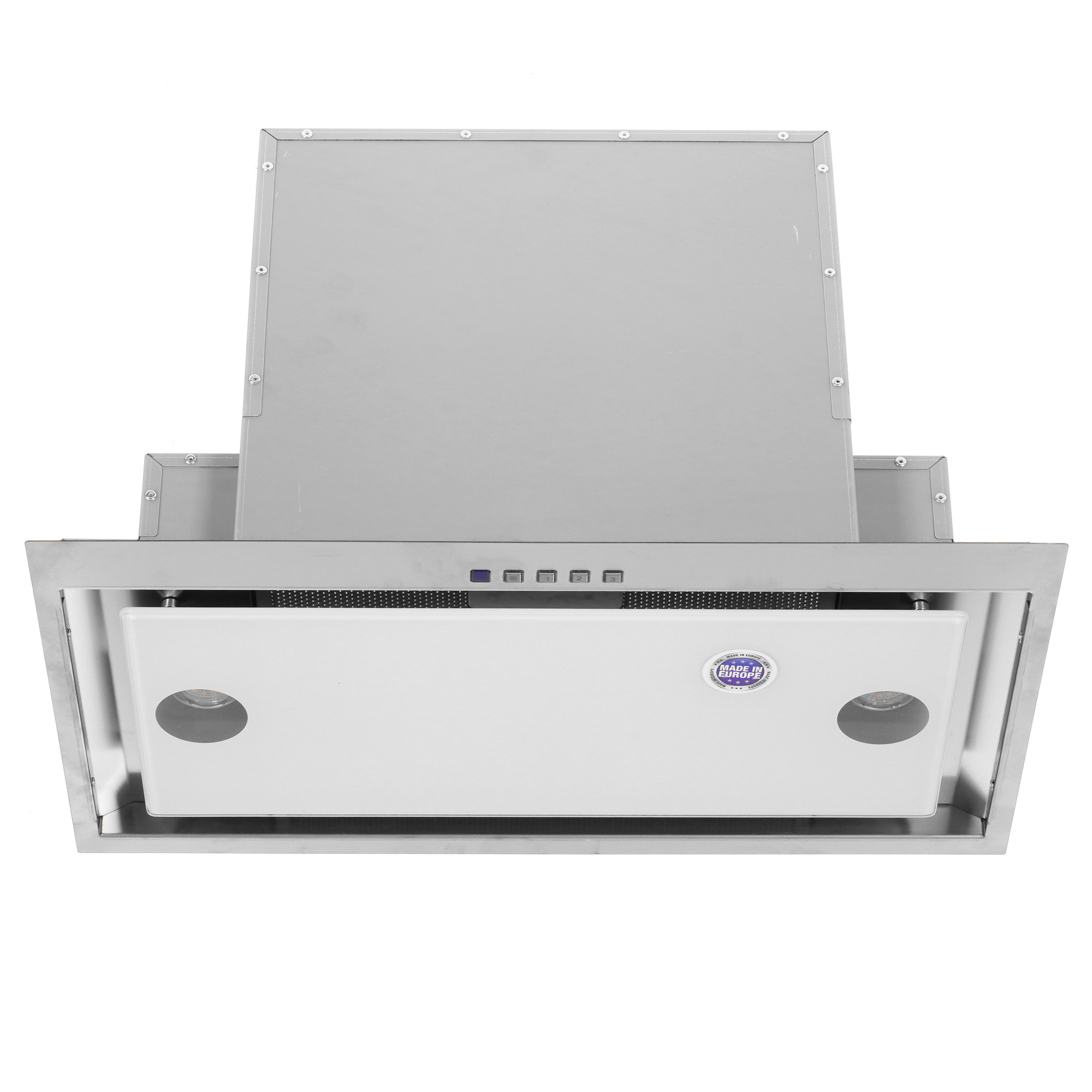 1217325 Вытяжка полновстраиваемая Akpo WK-6 Neva glass серебристый/белый STDN-0121701 - Вид №1