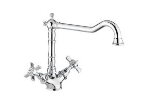 Смеситель для кухни из хромированной латуни