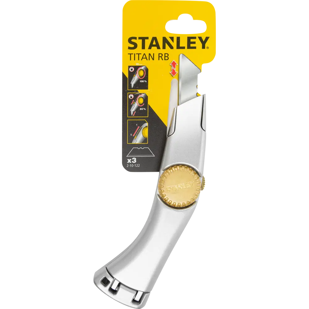 Нож строительный с выдвижным лезвием Stanley 19 мм, алюминиевая рукоятка 83369300 STLM-2194414  - Вид №1