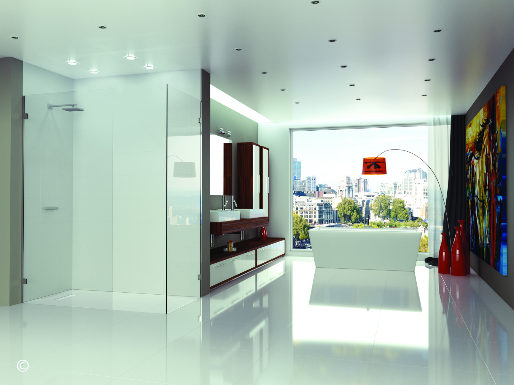 Душевая перегородка GWA400 Merlyn Arysto Ten Хромированный 