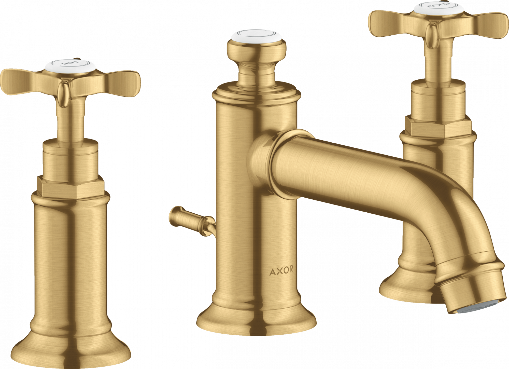 16536250 Смеситель для раковины 30 на 3 отверстия с поперечными ручками и сливным гарнитуром AXOR MONTREUX