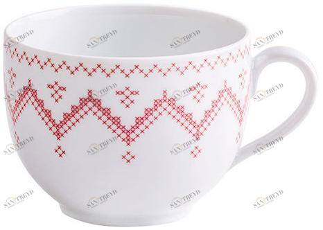 054704A69713C Hygge чашка кофе 0,21 л вышивки крестом красный Kahla-porzellan 