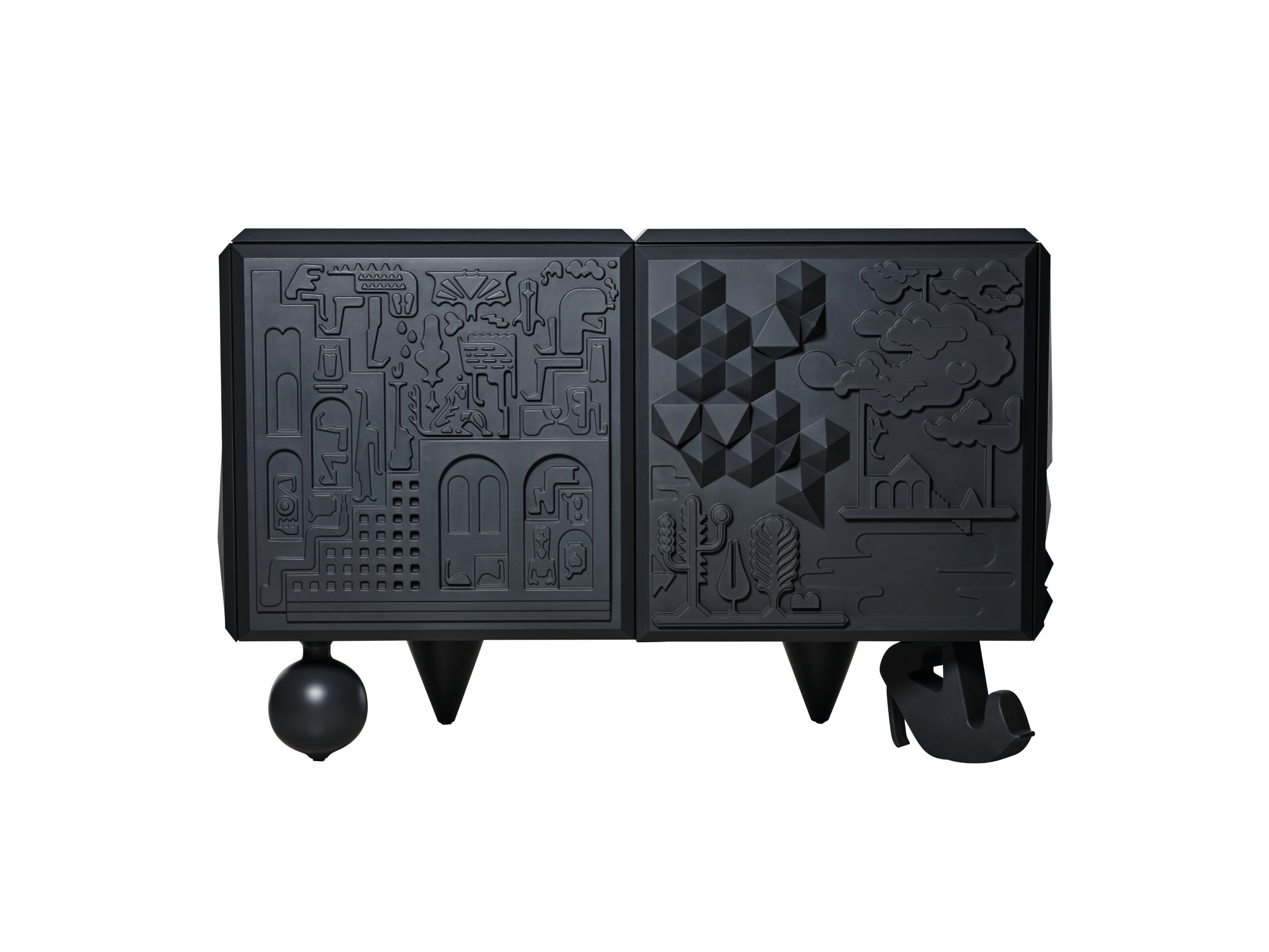 Шкаф из МДФ с распашными дверями BD Barcelona TOUT VA BIEN ARCH-00070517 - Вид №3