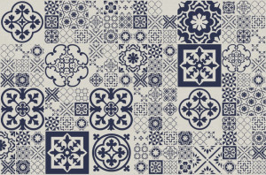 530 050 13 Печатный пробковый пол с разным дизайном Retile Blue GRANORTE Vita Decor