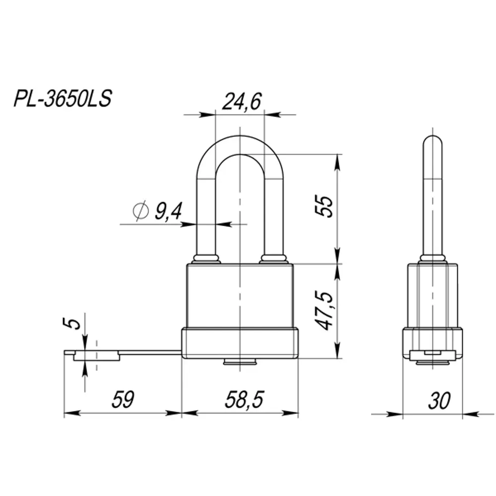 Замок навесной Fuaro PL-WEATHER-3650 LS 47.5x24.6 мм сталь 89408419 STLM-2042055  - Вид №2