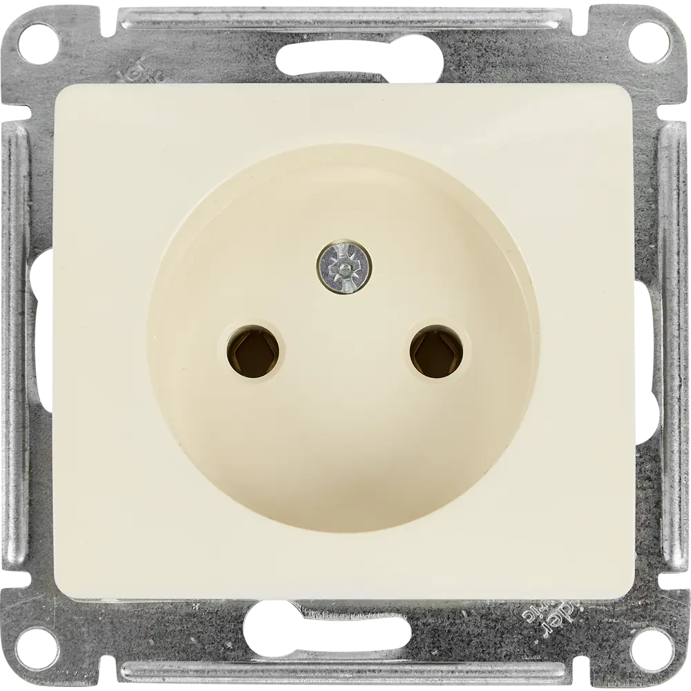Розетка Schneider Electric Glossa без заземления в бежевом исполнении 86710189