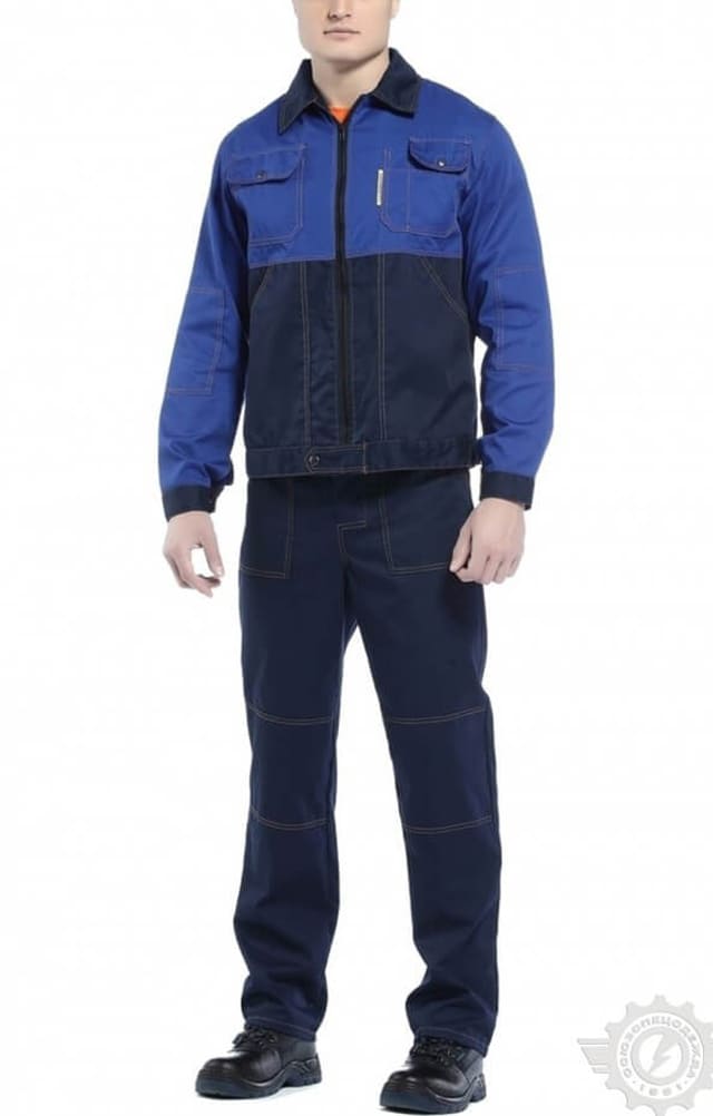 68104 Костюм "Универсал-Люкс" темно-синий-василек  Летняя спецодежда  размер 44-46/158-164  - Вид №10