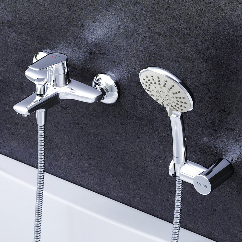 F85E15000 смеситель для ванны/душа душевой набор хром шт. AM.PM Joy