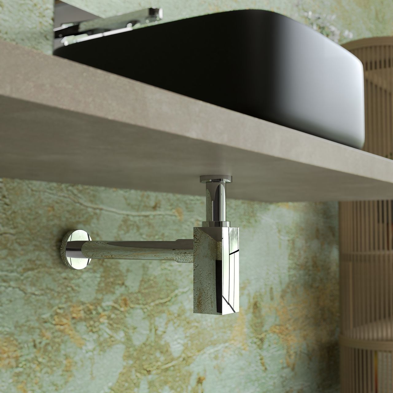 Хромированный латунный сифон для умывальника Ercos Sifone per lavabo ARCH-00061879 - Вид №1