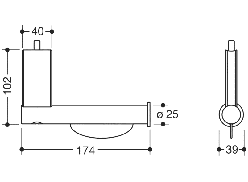 68424 Держатель рулона туалетной бумаги в комплекте HEWI System 900 - Вид №1