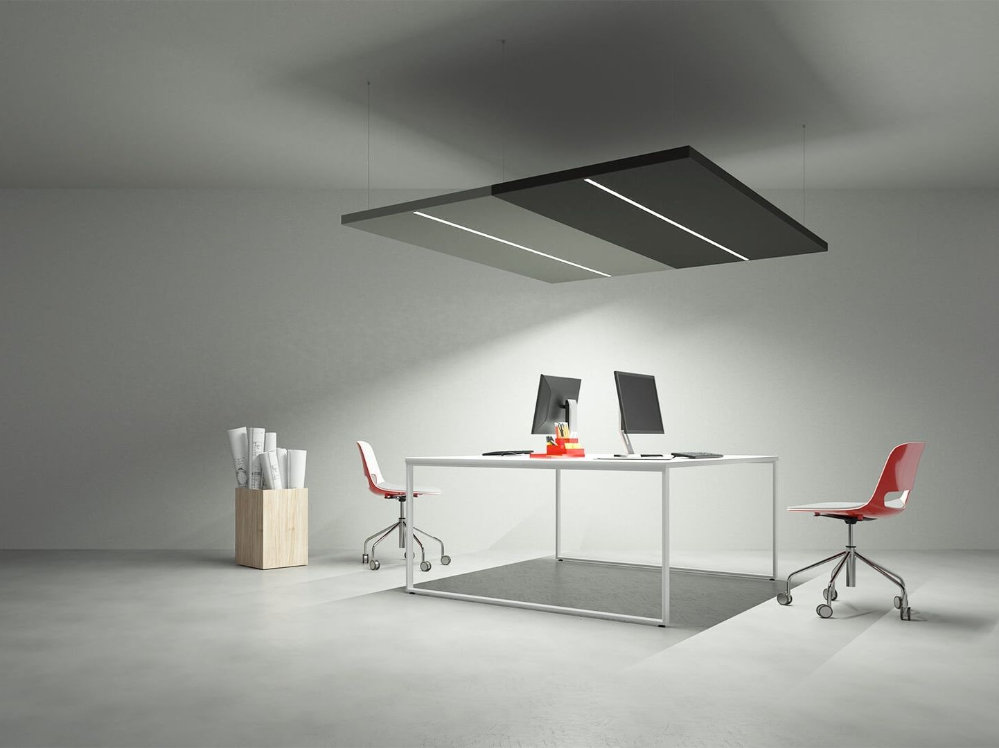 Состав звукопоглощающих панелей, подвешенных к потолку Caruso Acoustic NUVOLA ARCH-00040666 - Вид №5