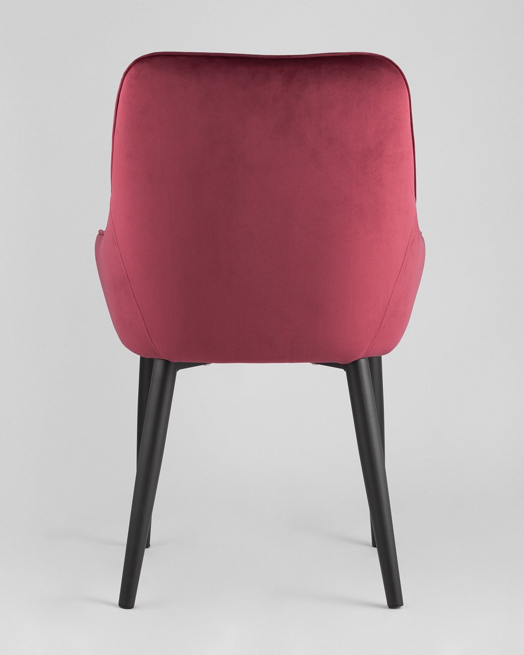 Стул с подлокотниками мягкий бордовый с черными металлическими ножками "Диана" STOOL GROUP ДИЗАЙНЕРСКИЕ 00-3881948 Красный  - Вид №4