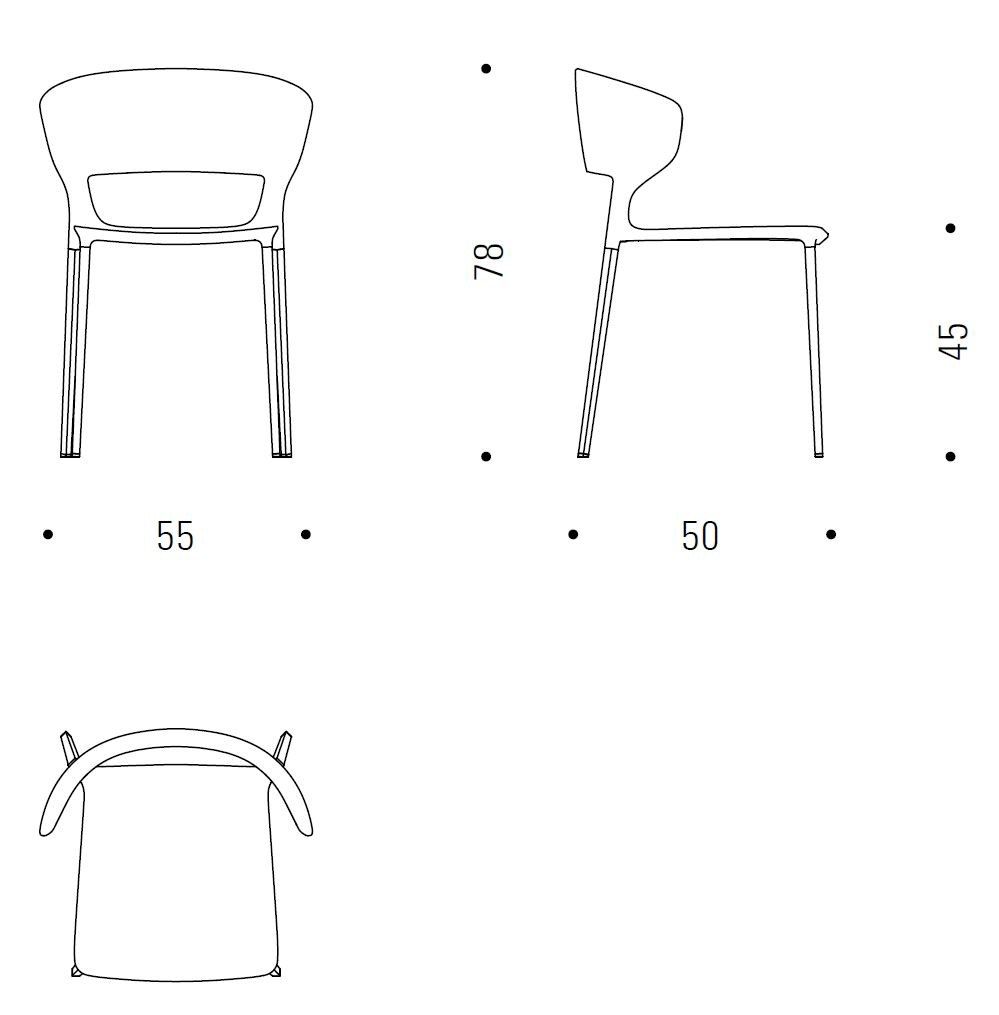 Штабелируемый стул из полиуретана Desalto Koki ARCH-00071737 - Вид №8