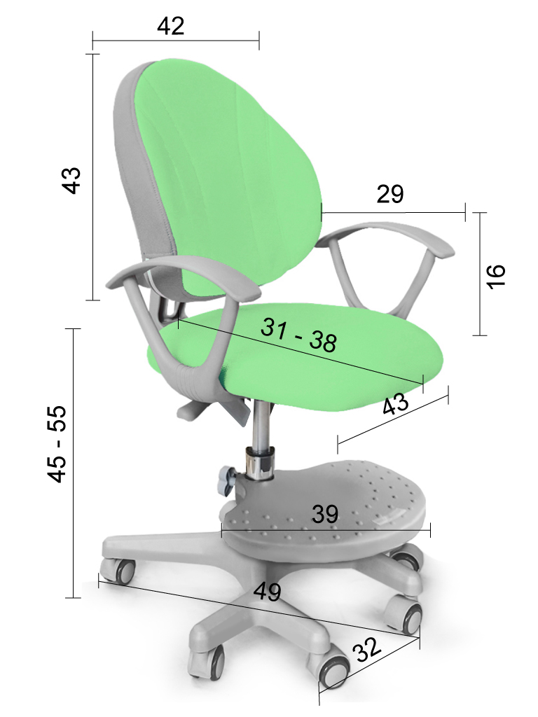 Чехол для кресла Mio Y-407 зеленый KZ MEALUX EVO  00-3947272 Зеленый Santreyd  - Вид №3