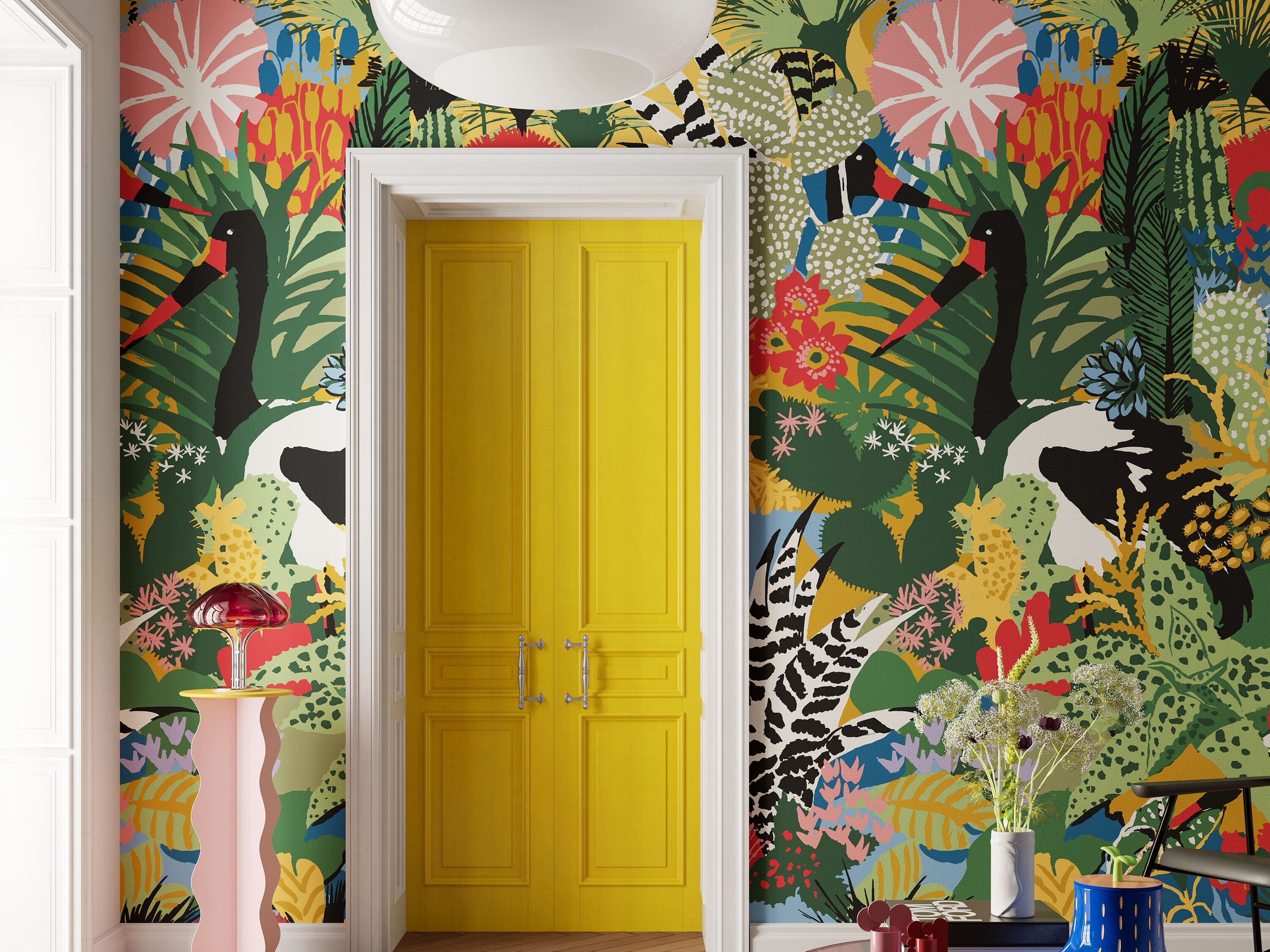 Тропические обои Inkiostro Bianco GIUNGO BONGO ARCH-00024399