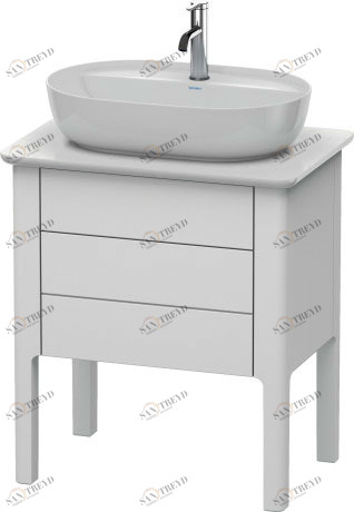 LU956503636 Luv Тумбочка для консоли напольная Белый шелковисто-матовый лак Duravit