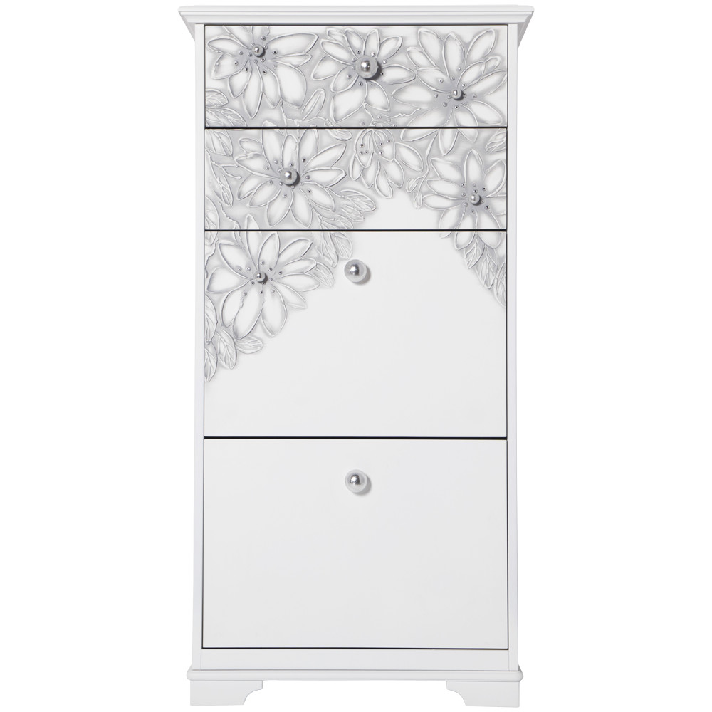 11618 Тумба для обуви Терра-4 (с 4-мя ящиками) Айс Античное серебро BOGACHO 4627196590458