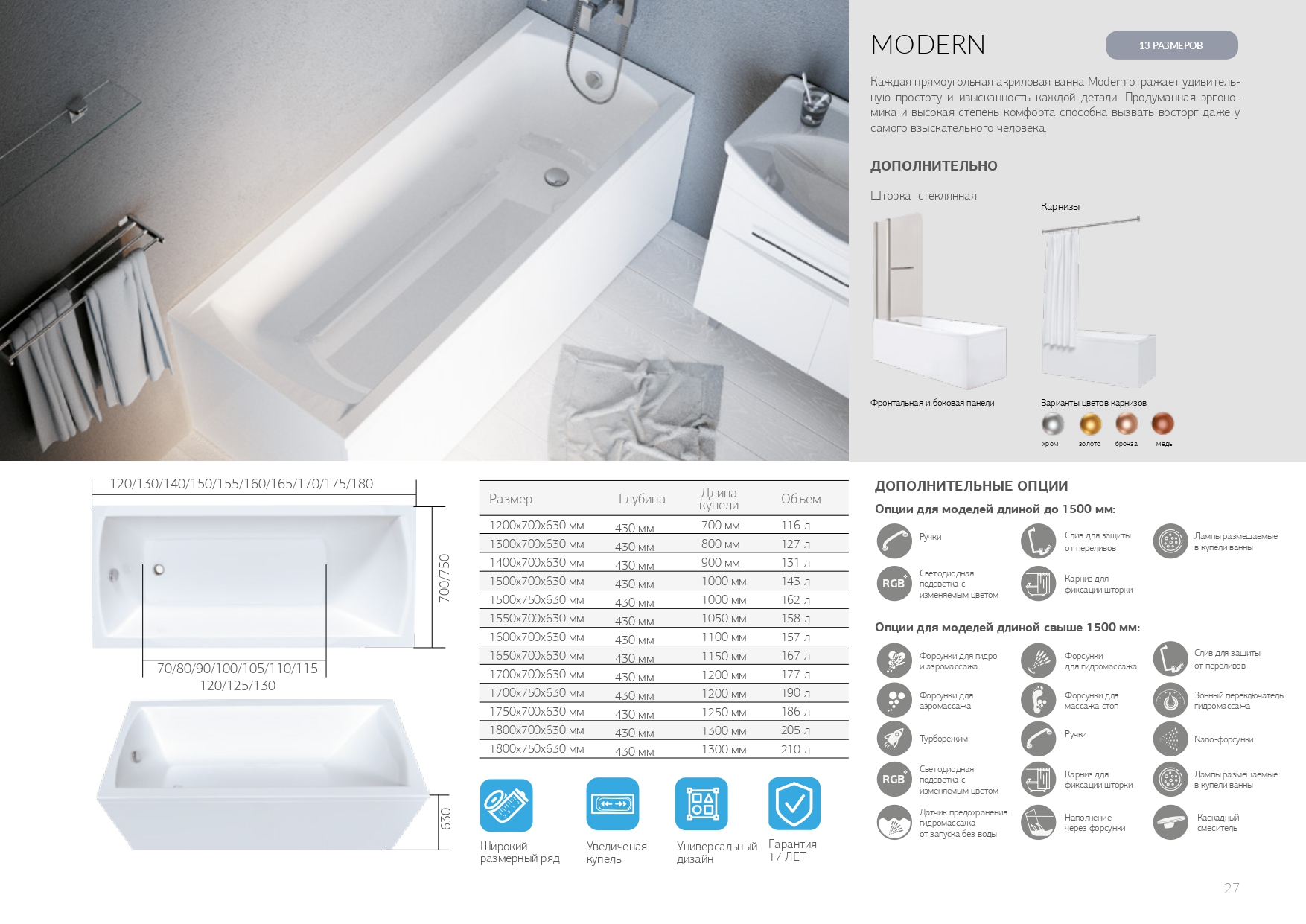 У91316 Ванна Marka One MODERN 150x75 1 Marka MODERN - Вид №3