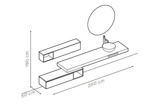 Матовый лакированный деревянный подвесной умывальник ARBLU Dress System ARCH-00127887 - Вид №5