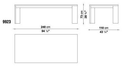 Maxalto Прямоугольный деревянный стол Alceo sun-id-1411638 - Вид №5