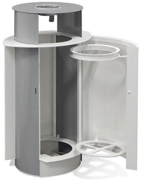 DIMCAR Контейнер для мусора из оцинкованной стали с крышкой  G473-bis  - Вид №1