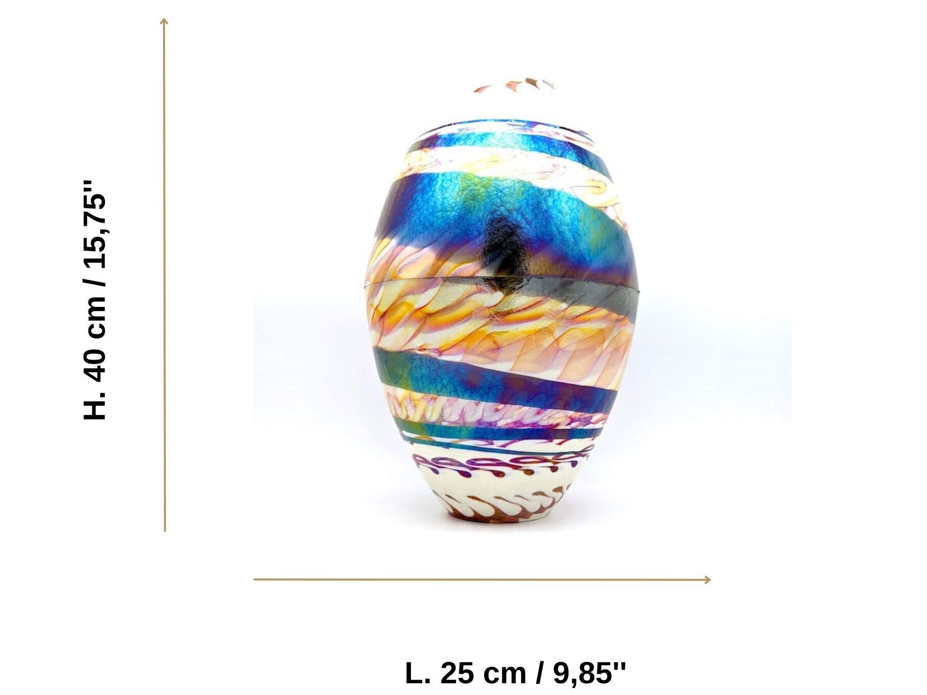 Круглая ваза ручной работы из муранского стекла YourMurano Design vases ARCH-00147019 - Вид №10