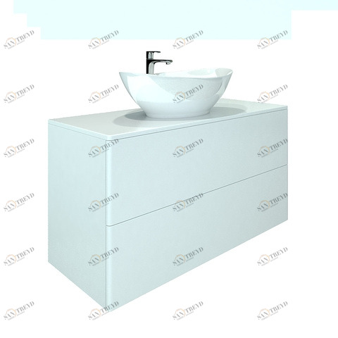 Orange Ot-100TuMDF+O56 Тумба подвесная Otto c раковиной Олимпия 560. Белый sun-id-1517179