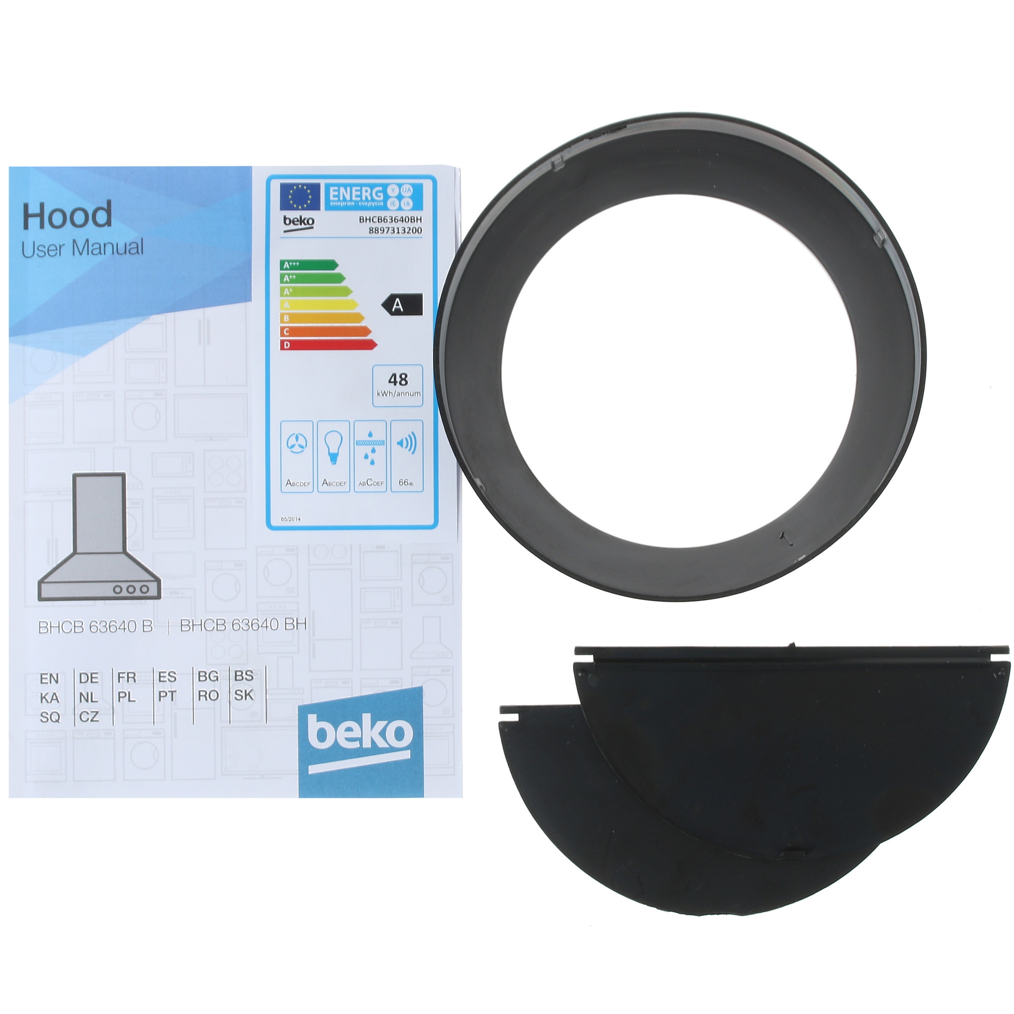 5323314 Вытяжка каминная Beko BHCB63640BH черный/черный STDN-0140713 - Вид №9