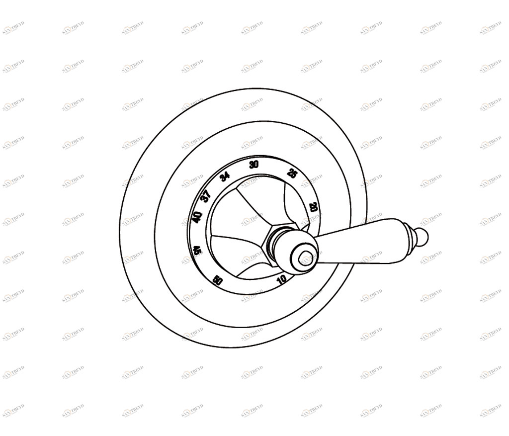 C09-2R1 C09-2R1 Комплект круглых накладок ШАРЛЕТИ С РЫЧАГАМИ Cristal & Bronze CHARLÉTY À MANETTES II 