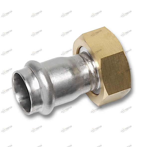 691359MMS1534 SANHA 91359MMS пресс-фит. нерж.сталь, резьб.соед.ВПр,плоск.упл. 15x3/4 мм 