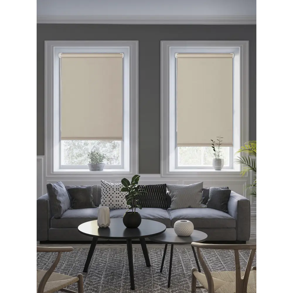 Штора рулонная блэкаут Midnight 55x175 см бежевая 86305128 STLM-2038068 GARDEN - Вид №4