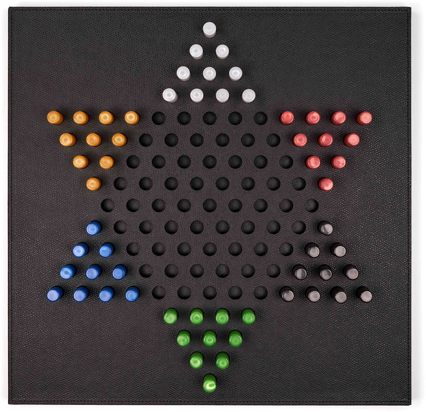 Китайские шашки - 39X39XH2,5 см / зернистая кожа_светло-серый