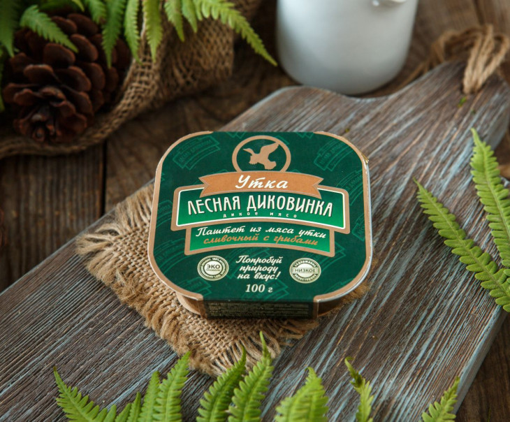 5180 Паштет из мяса утки сливочный с грибами (ламистер) Вкусляндия 