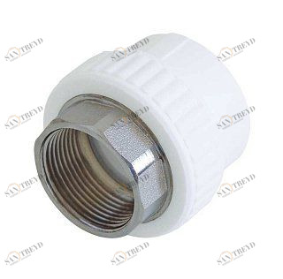 Муфта комбинированная KALDE D75х2 1/2" ВР под шестигранник белая 3222NFO752B06