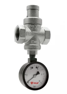 HLV-108088.№.02 Редуктор давления HLV поршневой с манометром 108088