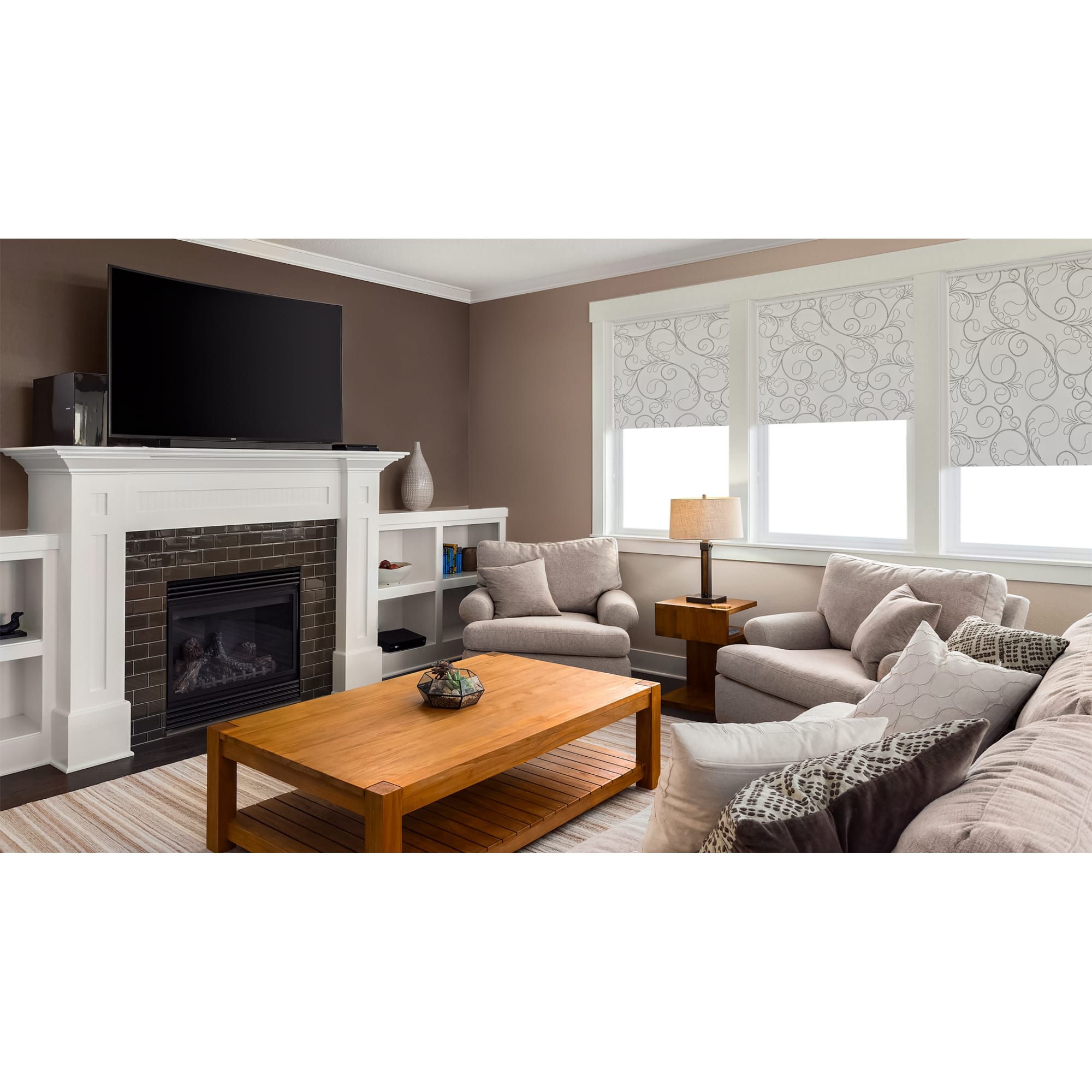 82023906 Штора рулонная Blackout «Лаура», 50х160 см, цвет чёрно-белый Santreyd  - Вид №6