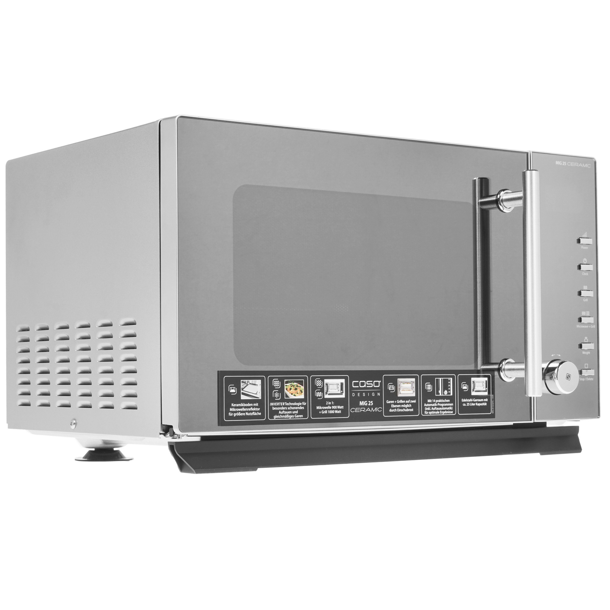 8195363 Микроволновая печь CASO MIG 25 Ceramic серебристый STDN-0151440 - Вид №1