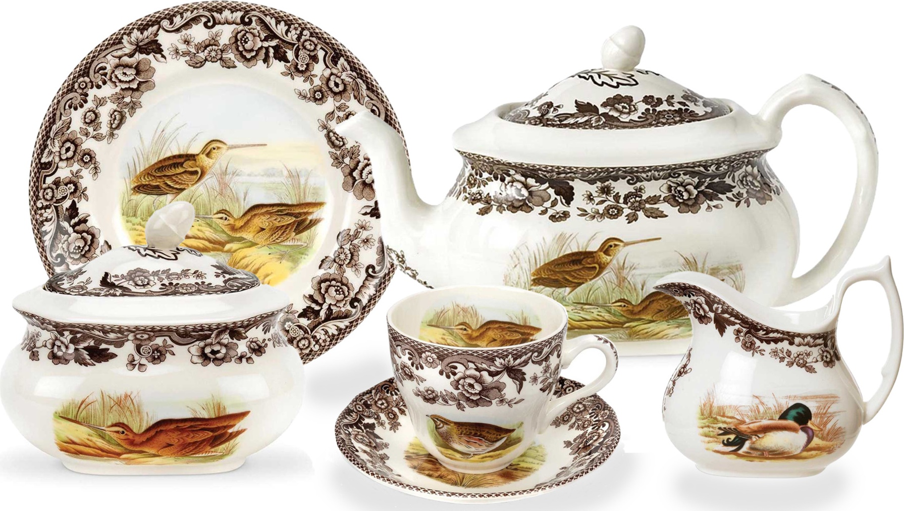 10669924 Spode Сервиз чайный Spode Английские охотничьи мотивы на 6 персон 21 предмет Фаянс 