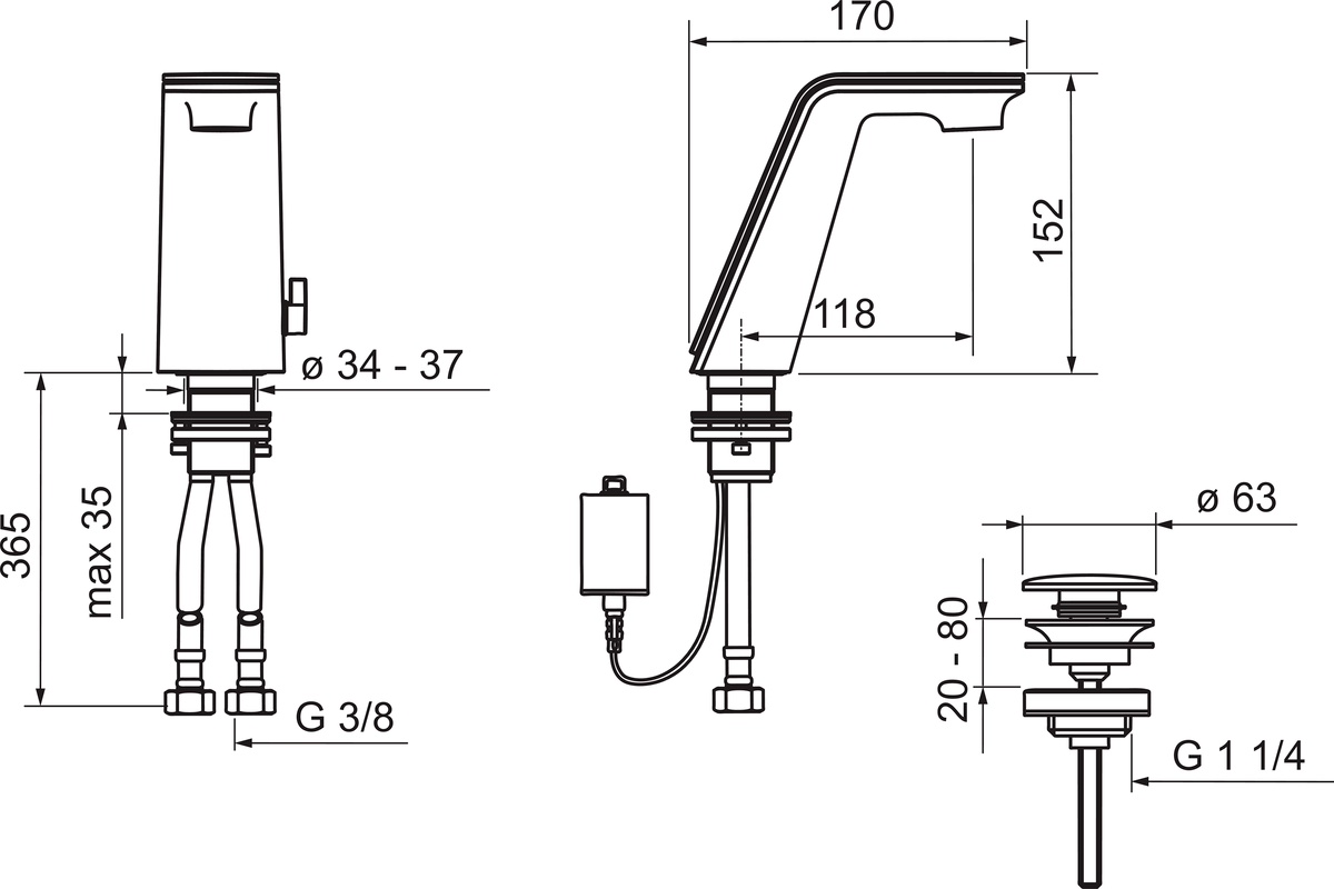 Oras 8710F Смеситель для умывальника, 6 V 8710F ALESSI Sense Хром/Белый  - Вид №4