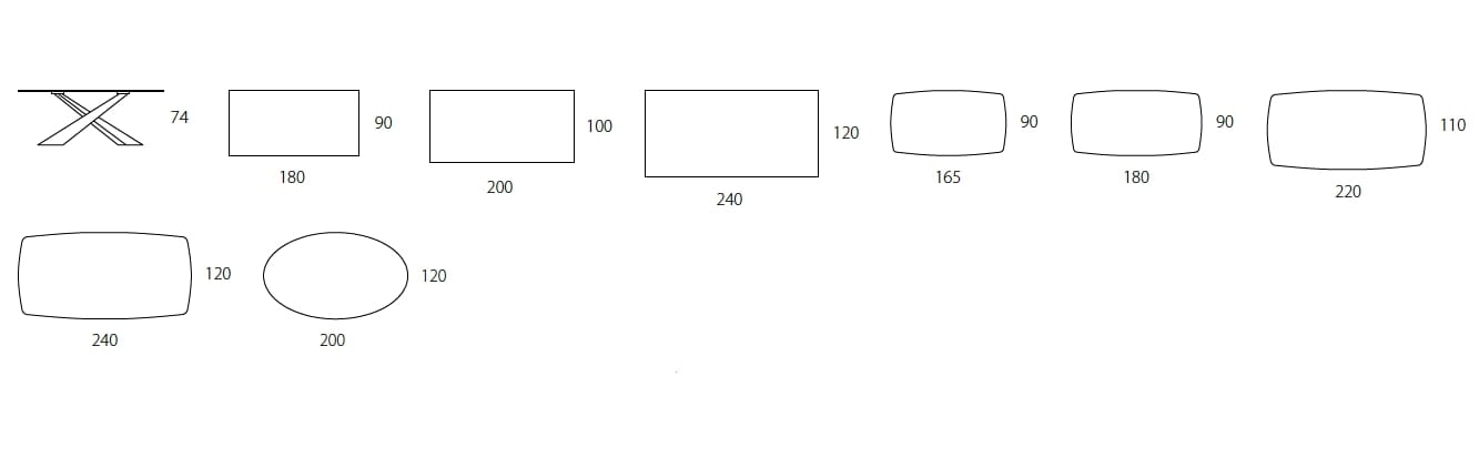 Фиксированный стол с хрустальной столешницей RIFLESSI ARCH-00031647 - Вид №2