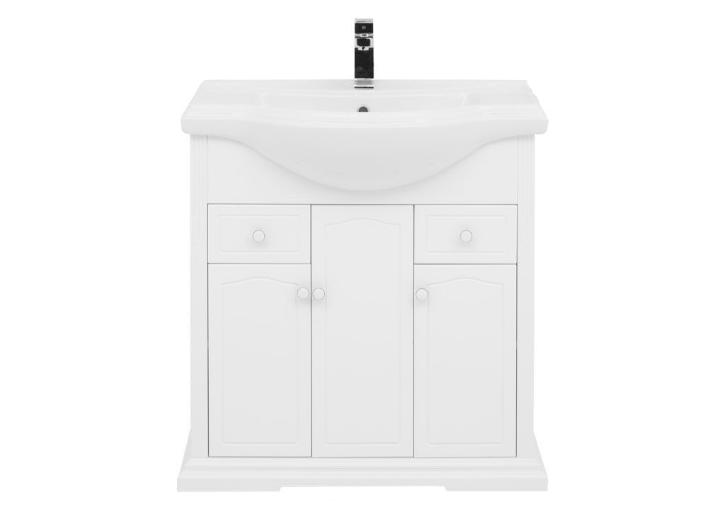 Тумба с раковиной Aquanet Лагуна Классик 80 белый 0020088300185344 - Вид №2