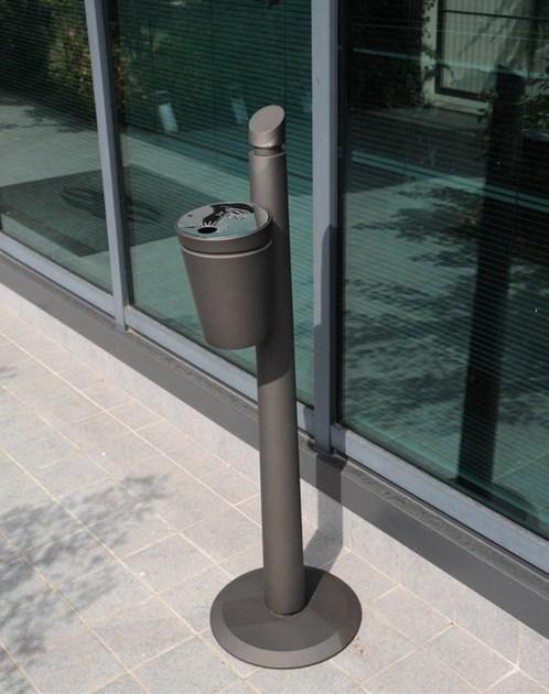 Neri Шлифованная пепельница для общественных мест из оцинкованной стали Carya 2801  - Вид №1