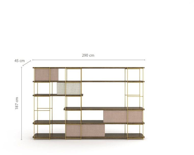 Momocca Модульный двухсторонний книжный шкаф Julia Je05 - Вид №10