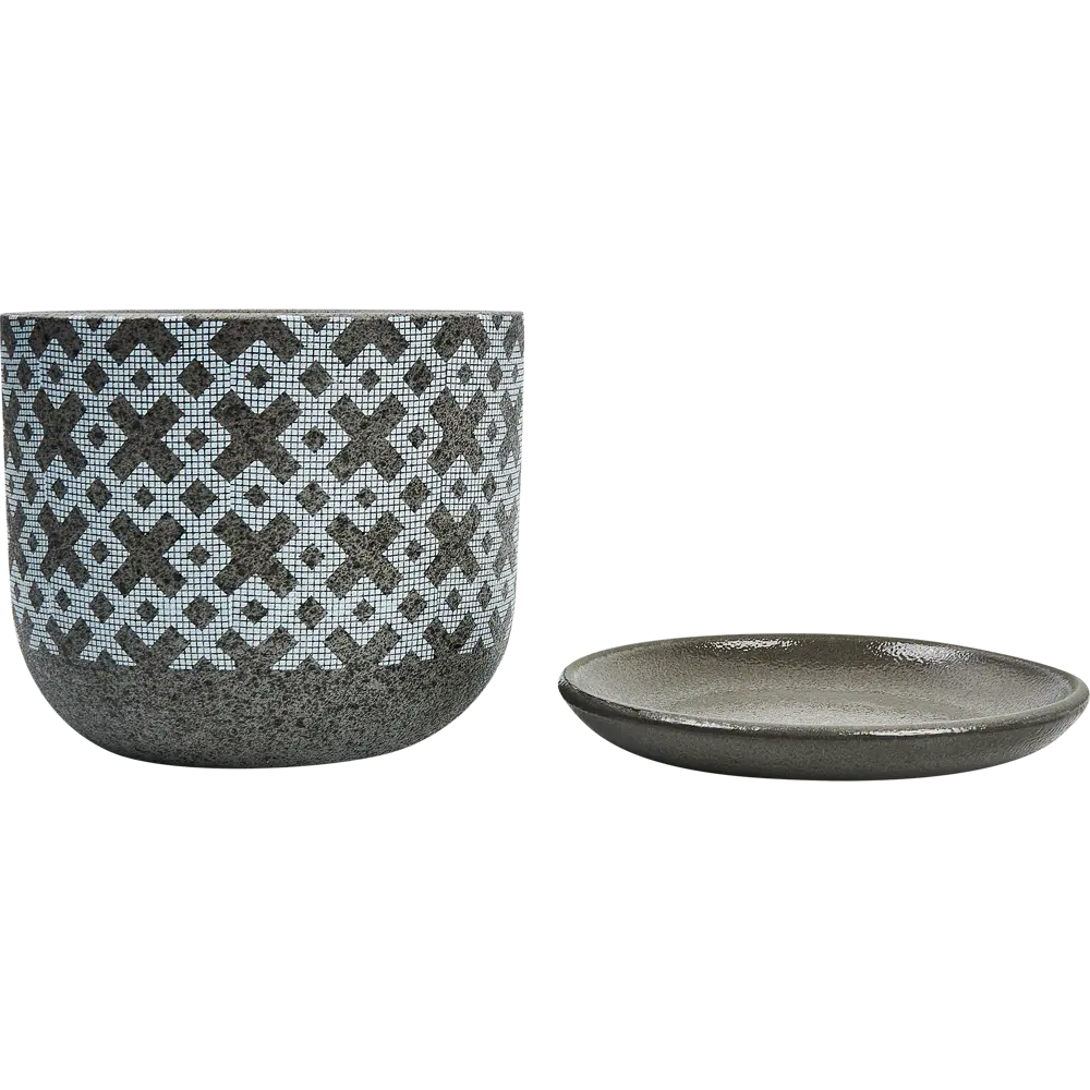 Santreyd Кросс Бук 1 - керамический горшок для цветов серый 89351709 КС-Бук1-282-22 STLM-0950304 - Вид №1