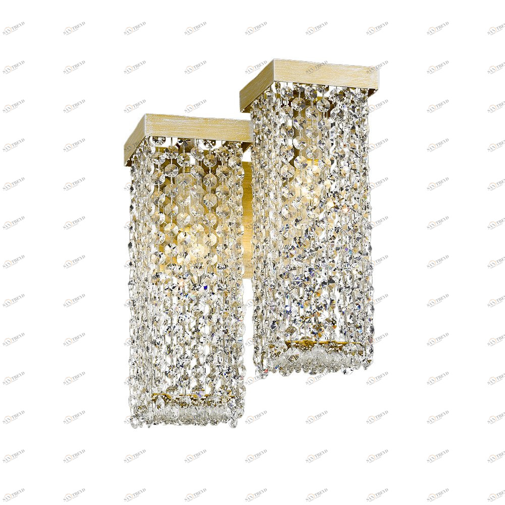 Светильник настенный прозрачный золотистый Delight Collection W68065-2 Gold DELIGHT COLLECTION  00-3882862 Золото;прозрачный 