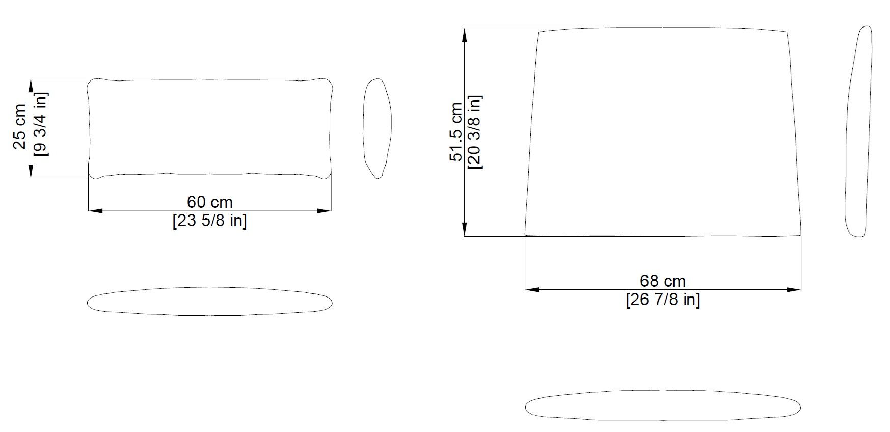 Прямоугольная подушка из полиэфирного волокна Arper Ката ARCH-00146119 - Вид №6