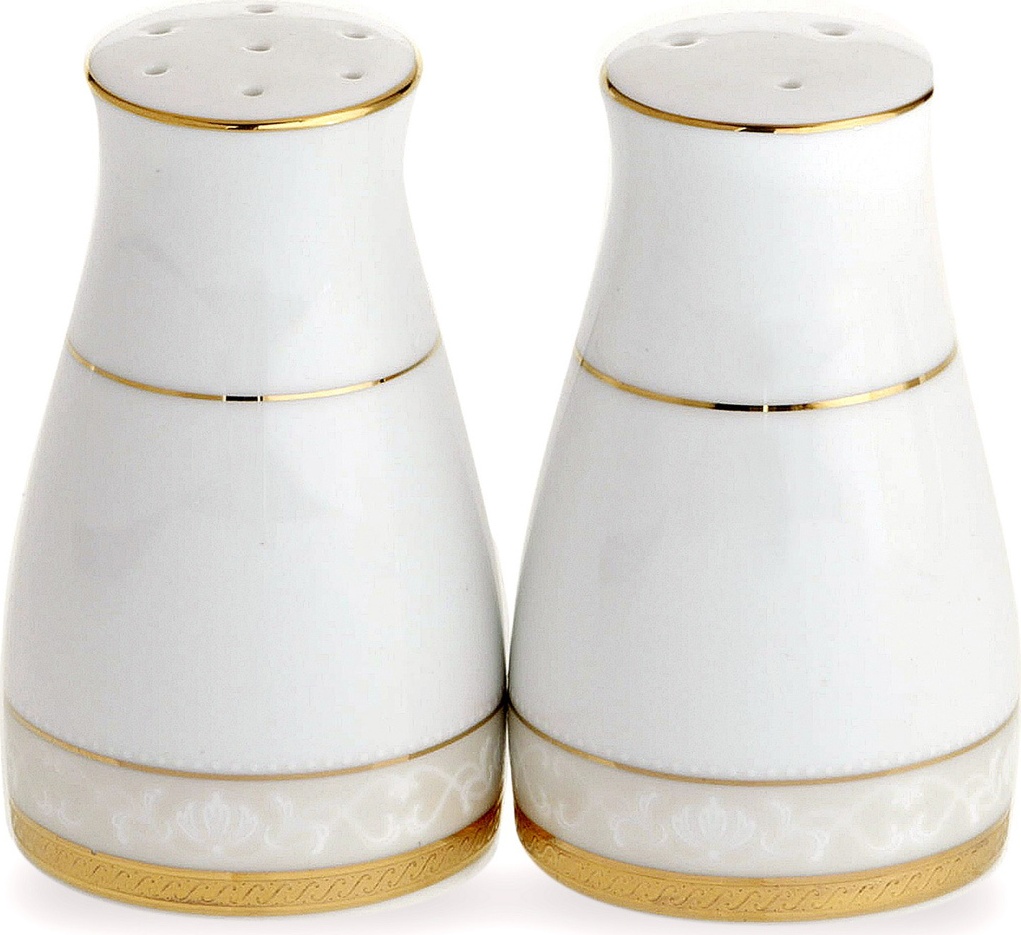 10599228 Noritake Набор для соли и перца Noritake "Хэмпшир, золотой кант" 8,5см Фарфор 